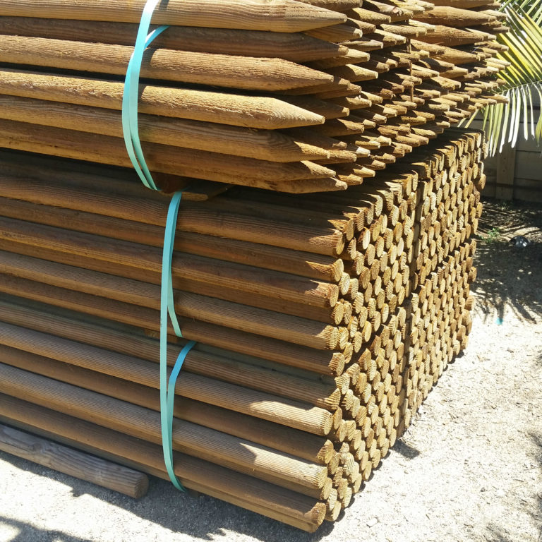 Round lodgepole tree stakes mid valley trees